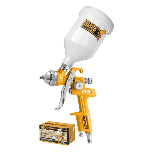 Ingco ASG1061 HVLP Spray Gun - High Volume Low Pressure Electric Paint Sprayer (600cc, 180-250mm, 1.4mm Nozzle