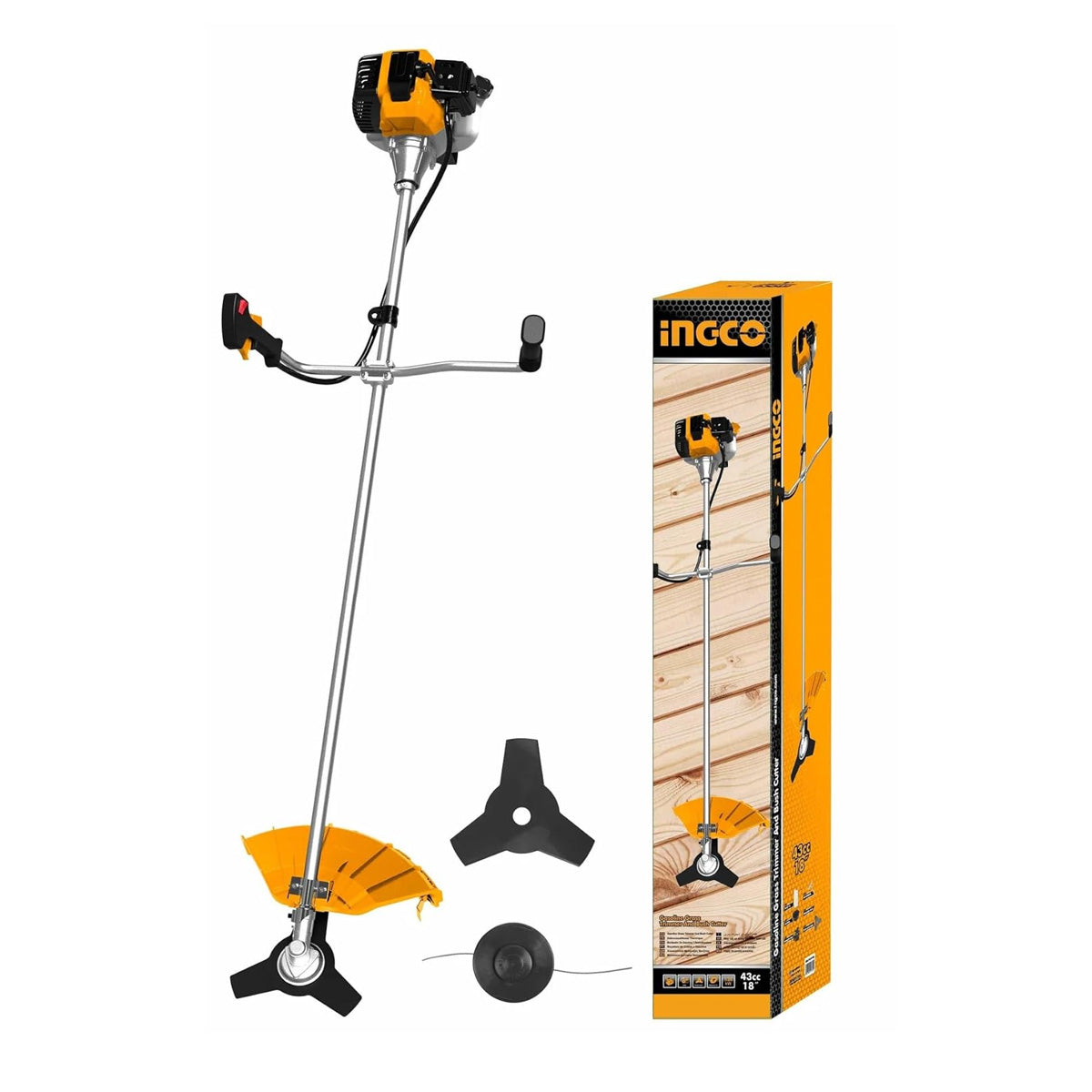 Ingco GBC5434421 42.7cc Gasoline Grass Trimmer & Brush Cutter