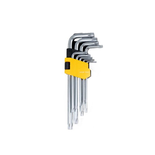 SPEAR 9pcs Allen Key Set: Torx, Hexagon, and Star Spanner Hand Tool Kit - Includes Allen Keys T10 to T50 for DIY, Home, Automobile Applications