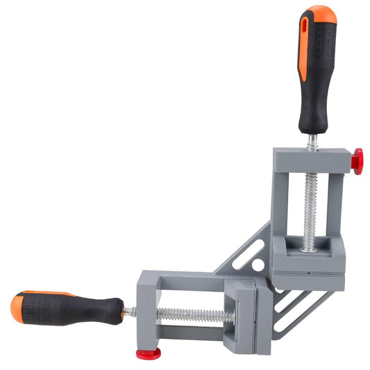 MAF Double Handle 90° Corner Clamp Double Hand Quick Release Button 90 Degree Clamping Tool For Wood Working, Welding & Photo Framing (70mm Jaw Width, 65mm Jaw Opening)