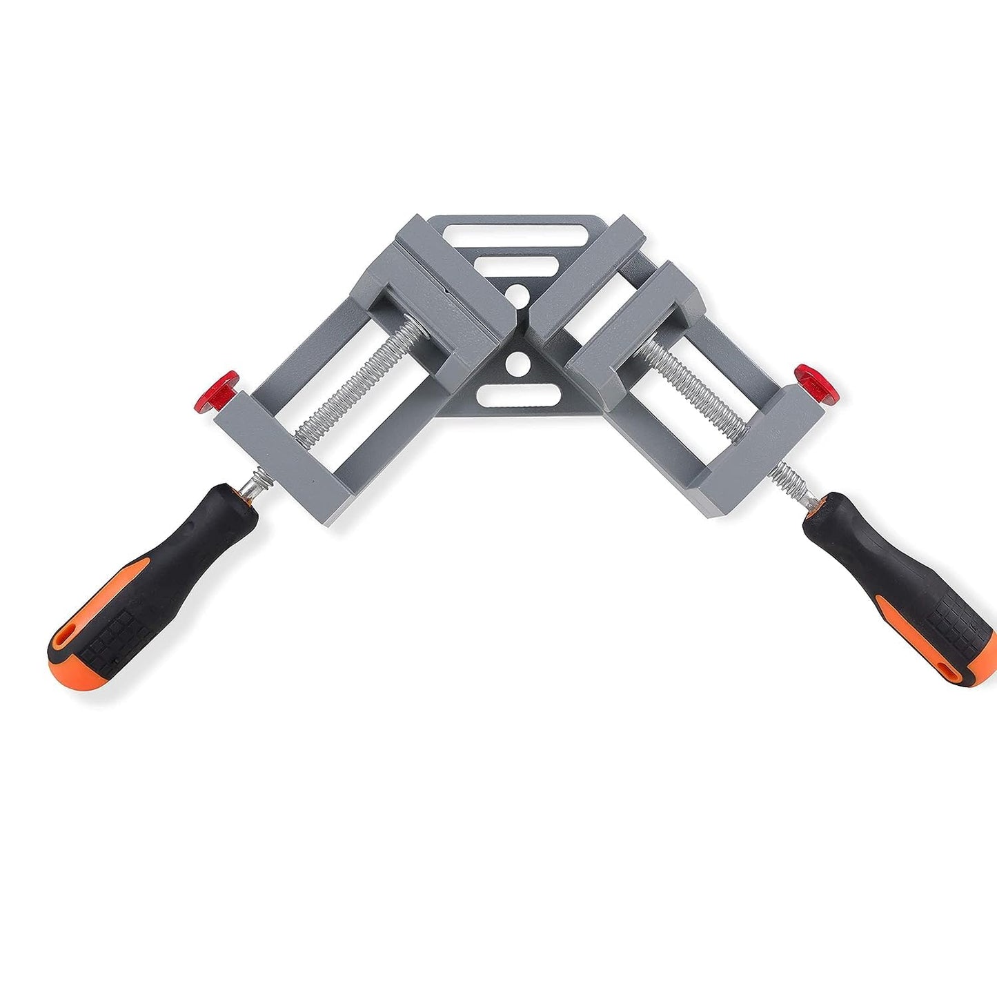 MAF Double Handle 90° Corner Clamp Double Hand Quick Release Button 90 Degree Clamping Tool For Wood Working, Welding & Photo Framing (70mm Jaw Width, 65mm Jaw Opening)