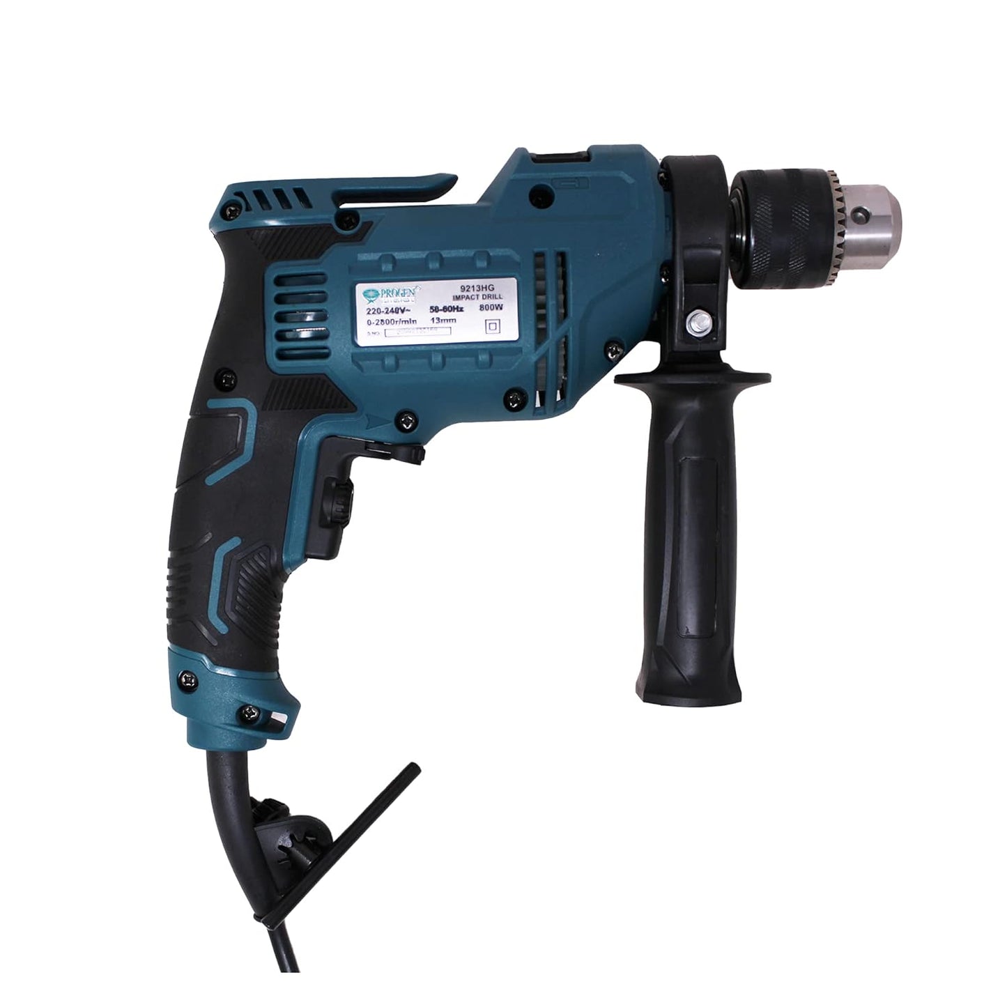 PROGEN 9213-HG 800W Electric Impact Drill 13mm with Forward/Reverse Function with Variable Speed Control ( Copper Armature, 2800 RPM, Chuck 13mm)