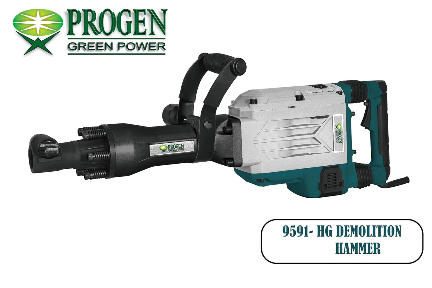 PROGEN 9591-HG 18.5kg Heavy Duty Professional Breaker/Demolition Hammer/Concrete Breaker For Chipping/Demolition (1800W, 60J, 0-1800bpm, 30mm Max Drill Shank)