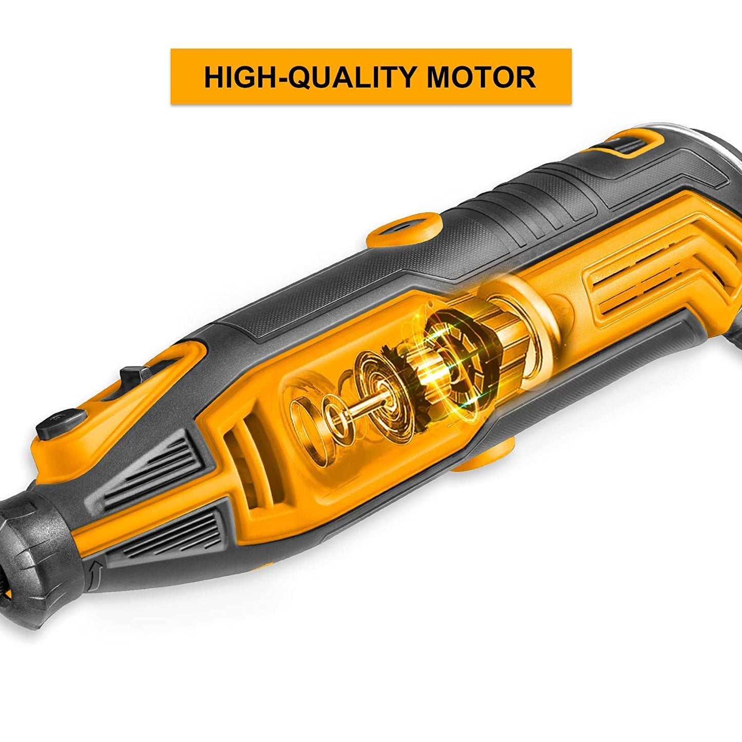 INGCO Mini Die Grinder Kit with Variable Speed MG13328 Mini Die Grinder, 130W, 3.2mm disc dia, 35000 Rpm - 110 Accessories Rotary Tool (3.2 mm)