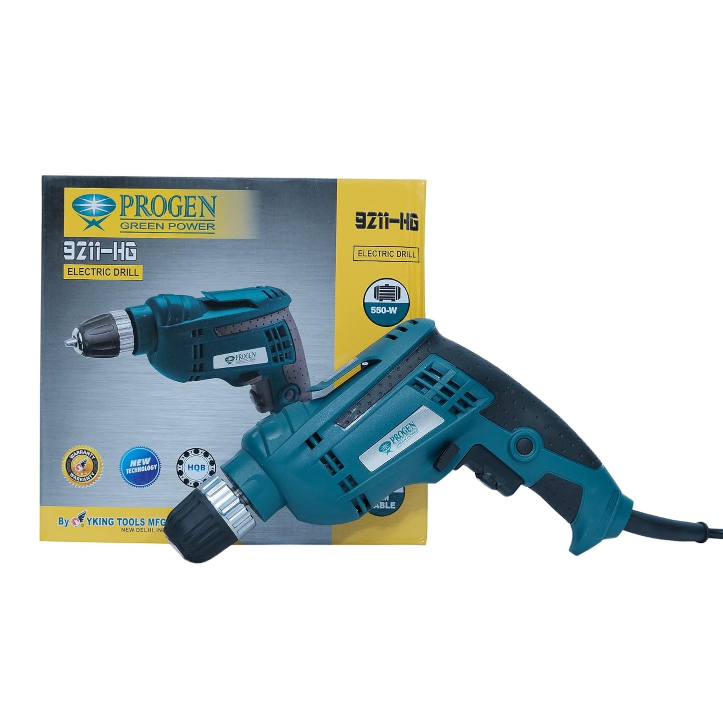 Progen 10mm 550 Watt 3000 RPM Keyless Chuck Electric Drill Machine 9211-HG