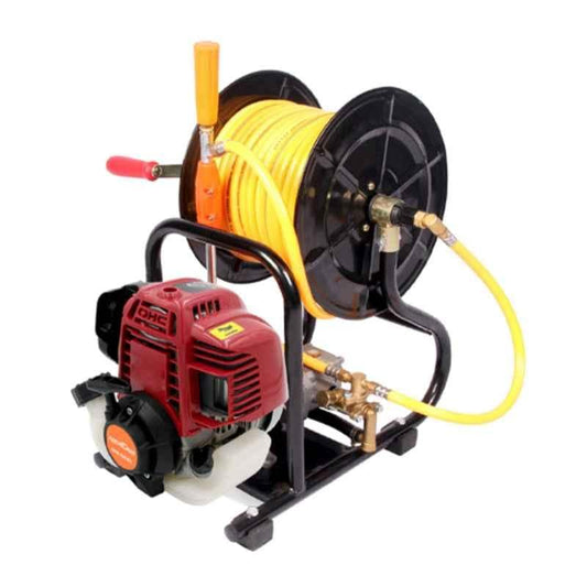 AEGON APPS4S - Portable 4-Stroke Engine Brass Petrol Powered Pressure Sprayer Pump with 50m High Pressure Hose for Gardening and Cleaning