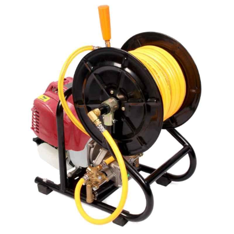 AEGON APPS4S - Portable 4-Stroke Engine Brass Petrol Powered Pressure Sprayer Pump with 50m High Pressure Hose for Gardening and Cleaning