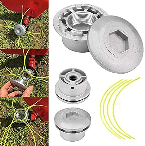 Aegon AMTH4W - 4-Way Universal Aluminium Metal Trimmer Head for Brush Cutter & Grass Cutter