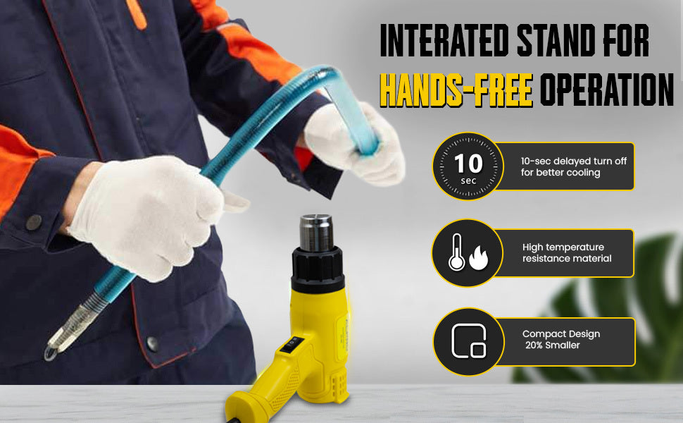 ALPRO 1800W Hot Air Heat Gun with Dual Temperature (350°C|550°C) for Shrink Wrapping, Packing, Paint Removal, Industrial Applications
