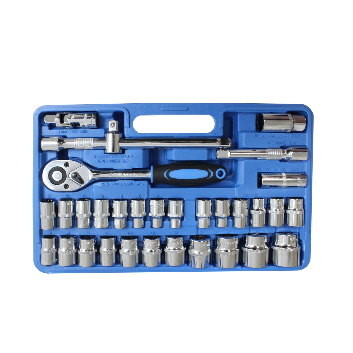 Aegon SS-32 1/2" 32 Pieces Heavy Duty 12 Point Combinational Ratchet Socket Wrench Spanner Tool Chrome Vanadium Hand Tool Kit For Repairing Work, DIY, Auto Repairs Car & Bike