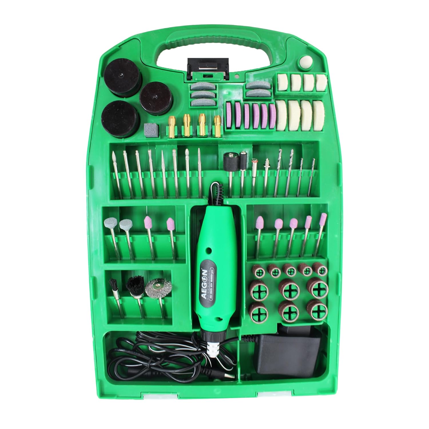 Aegon AG DG15 Mini Rotary Tool Die Grinder Kit with 123 Pieces of