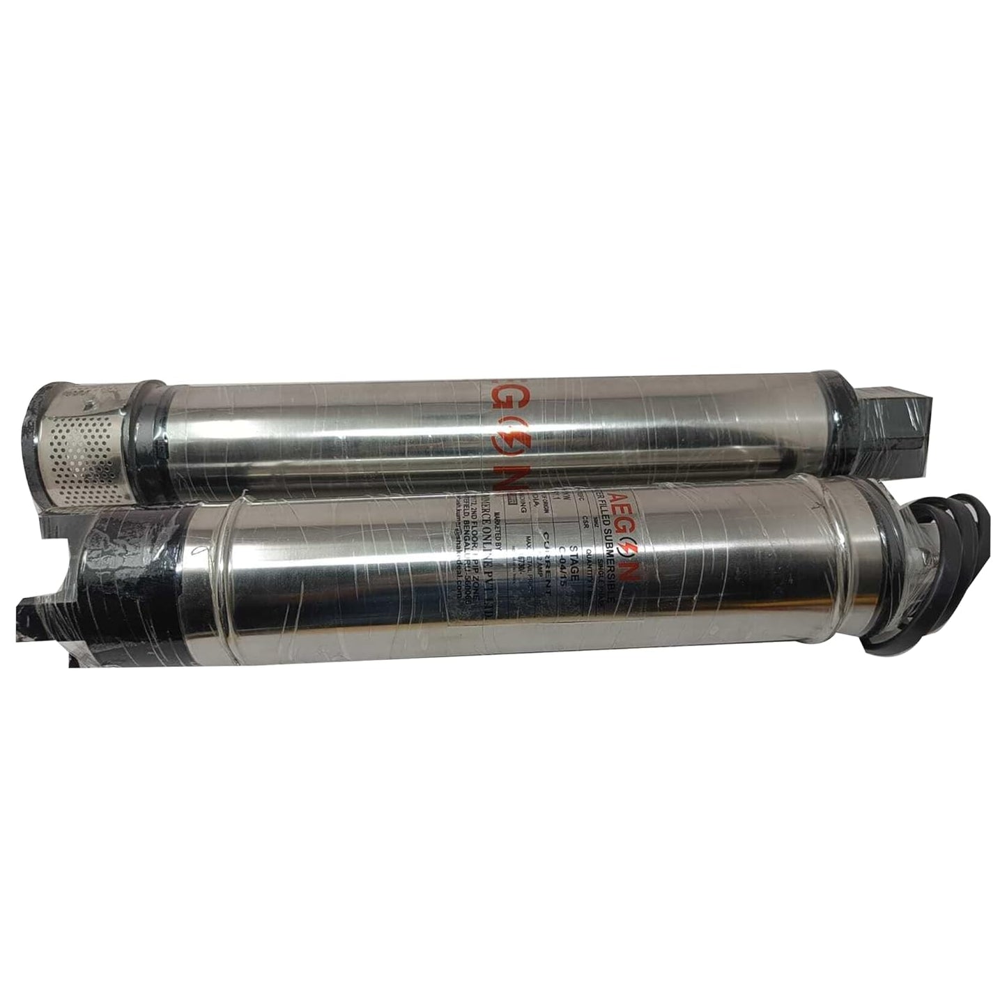 Aegon HydroMax Series 1.5 HP Borewell Submersible Pump, Water Filled, 15 Stage, 75mtrs Head, 9000 LPH