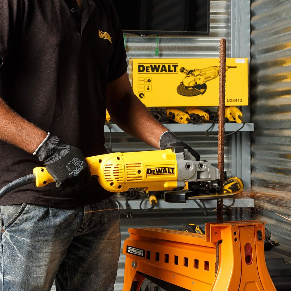 Dewalt 180mm 2200W Heavy Duty Angle Grinder D28413, 220 Volt (Indian Plug)