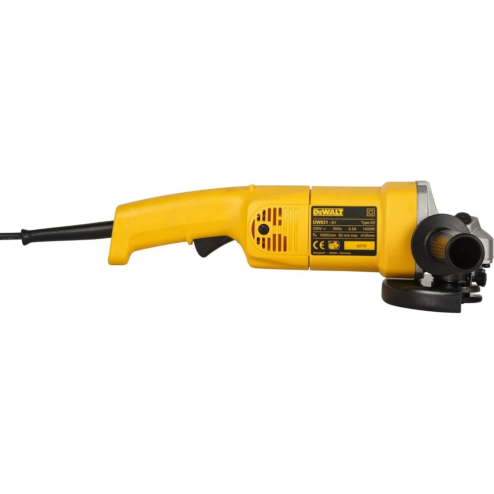 Dewalt DW831-1400 Watt 125mm Heavy Duty Medium Angle Grinder (240 Volt Indian Plug)
