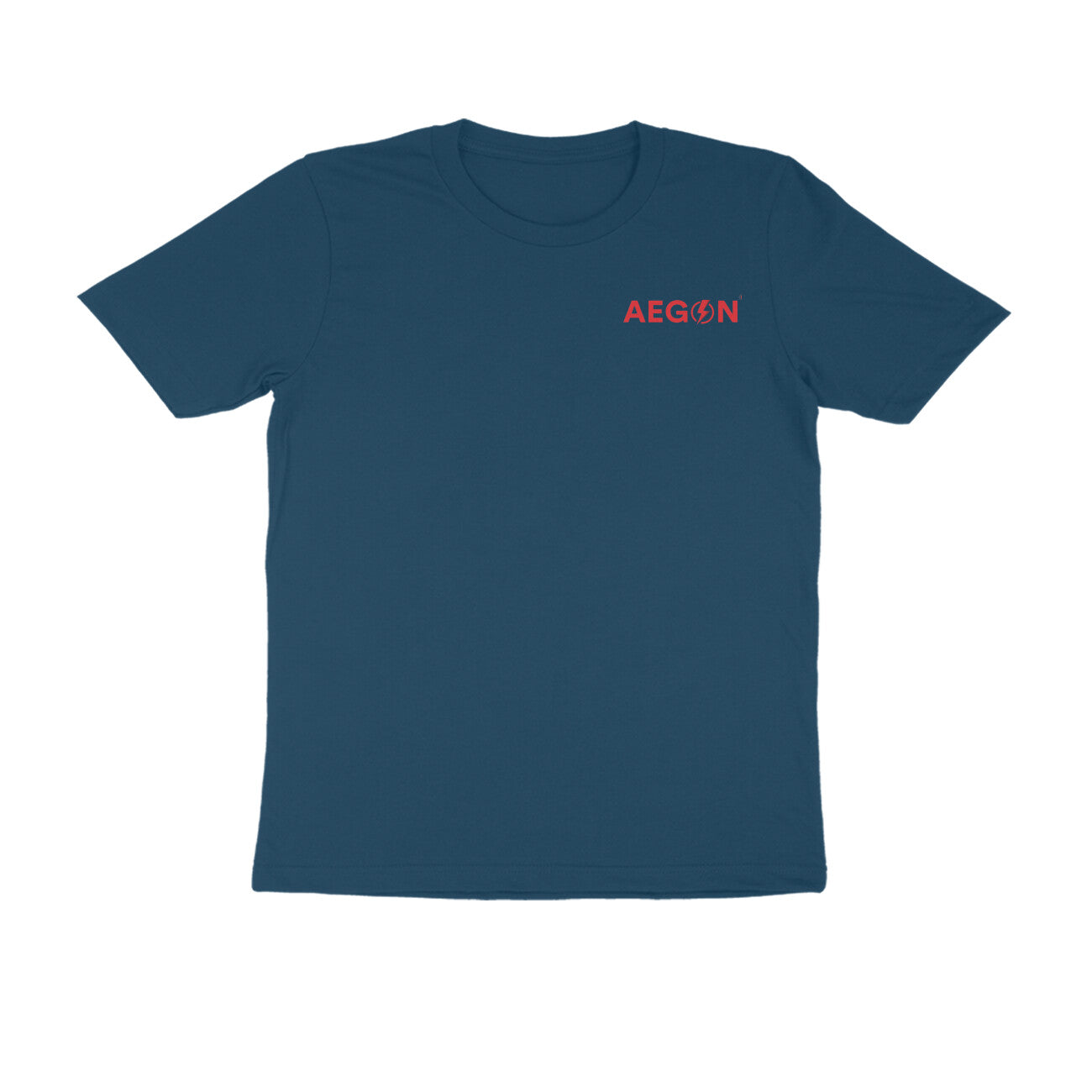 Aegon Branded Plain Cotton Half Sleeve Round Neck T-Shirt