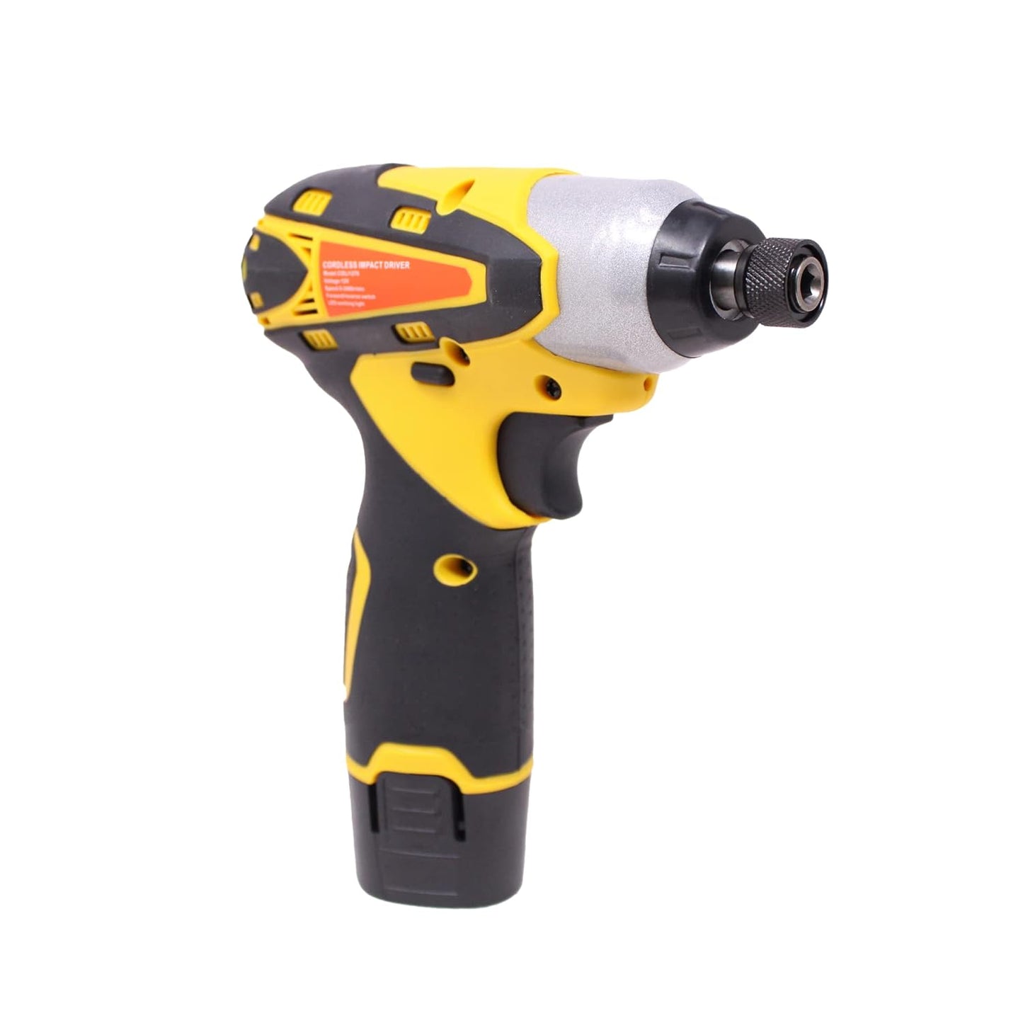 MAF PRO CIDLI1270 12V Li-ion Reversible Variable Speed Cordless Screwdriver/Impact Drill Driver with 6 Screwdriver Bits & 1 Bit Holder, Yellow
