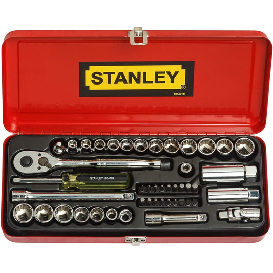 Stanley 89516 46-Piece 1/4 and 3/8 Drive Socket Bit Set