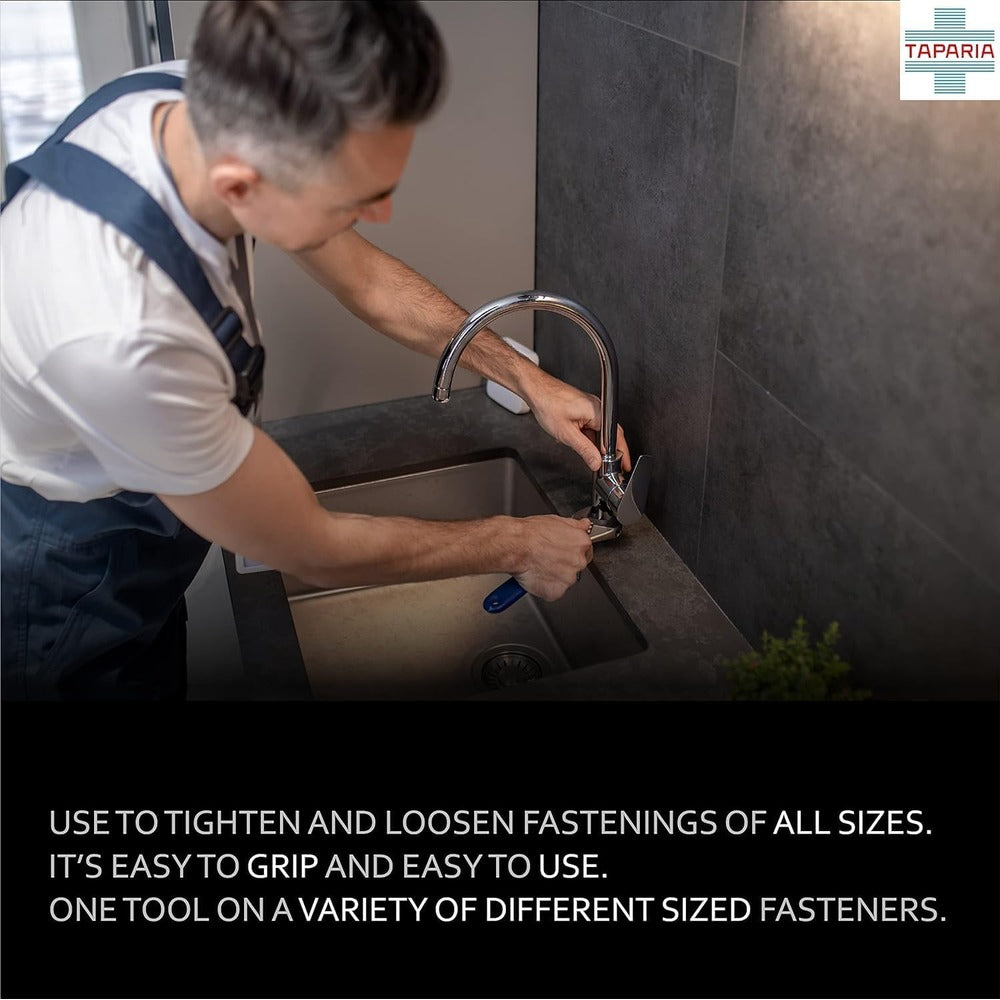 AEGON Taparia 255mm/10 inch Single Sided Phosphate Finish Adjustable Spanner Wrench