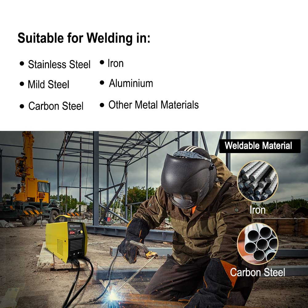 Aegon ARC 200N - Portable 200A Igbt DC Inverter Arc Welding Machine/Welder (Yellow)