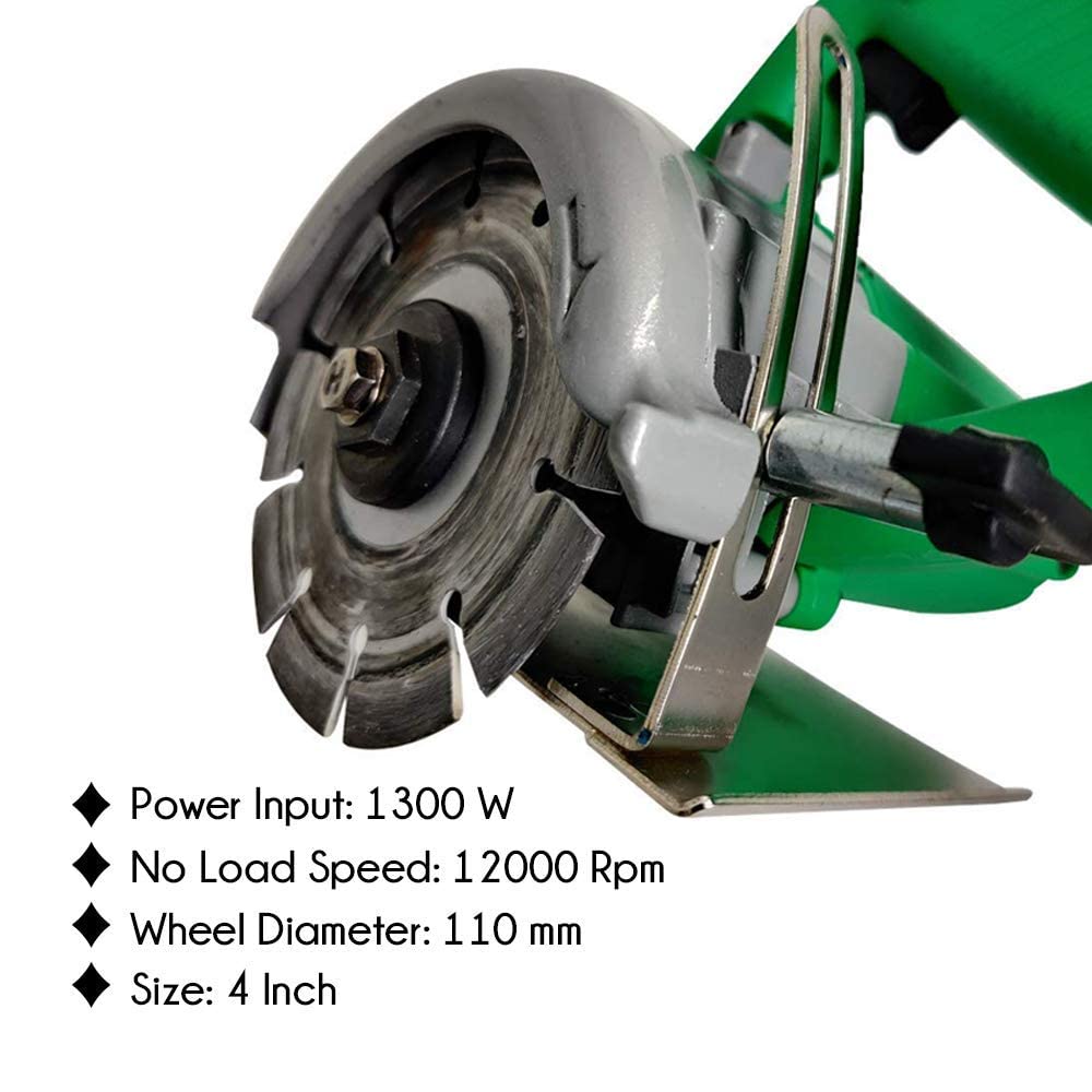 Aegon AC4B 1300W Heavy-Duty 4 Inch Tile/Marble/Wood Cutter With 1 Cutting Wheel, 1 Diamond Segmented Wheel & 1 TCT Blade (12000 RPM)