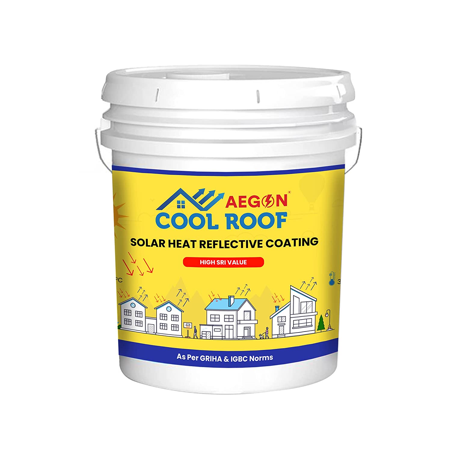 Aegon Cool Roof Coating - High SRI Heat Resistant, Terrace Cooling Pai –  Aegon Power