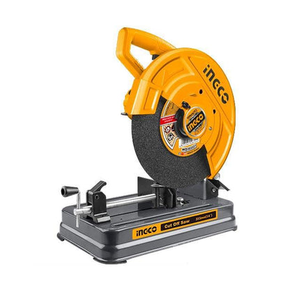 Ingco COS223589 Cut Off Saw - 2200W Electric Chop Saw with 3700rpm, Heavy-Duty Steel Base, and 1pc 355mm Cutting Disc