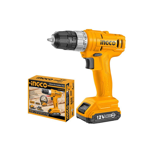 Ingco CDLI1211 12V Cordless Drill - Powerful 600W, Lock Speed Button, Compact Design