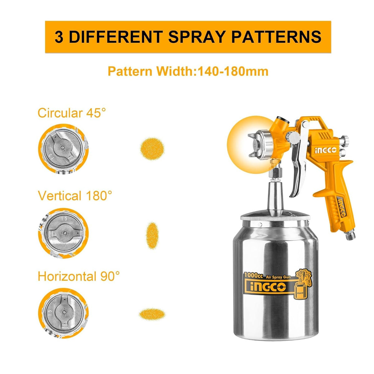 Ingco ASG3101 Professional Air Spray Paint Gun Set