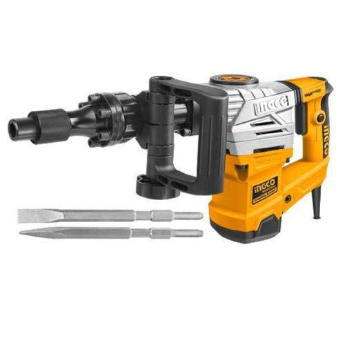 Ingco PDB13008 - Demolition Breaker, Corded Electric, with Anti-Vibration System (1300W), Black/Yellow