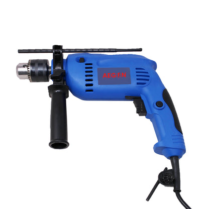 Aegon ADM13MM-Blue 750W Impact Drill Machine/Screwdriver & Hand Tools Kit with 121 Accessories for DIY, Home and Professional Use