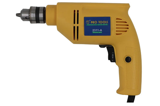 PRO TOOLS 2311-A, 10mm, 430W Electric Drill Machine, Copper Armature, 10mm Chuck, 2800 RPM, 2 Mode Selector, Forward/Reverse with Variable Speed