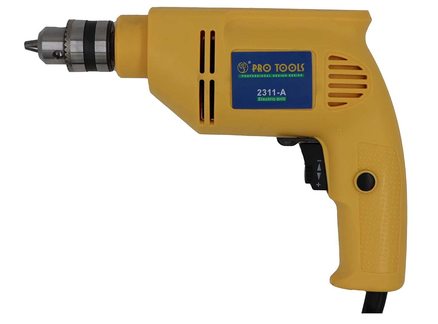 PRO TOOLS 2311-A, 10mm, 430W Electric Drill Machine, Copper Armature, 10mm Chuck, 2800 RPM, 2 Mode Selector, Forward/Reverse with Variable Speed with 5 Pieces Bits
