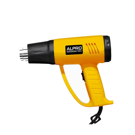 ALPRO HG2000: 2000W Heavy-Duty Heat Gun with Steel Nozzle, Temperature Control, 2-Speed, Lightweight Design for Shrink Wrapping, Packing, Paint Removal, Industrial Applications
