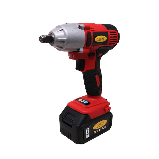 CUTFLAX 68V 6Ah Cordless Lithium-Ion Impact Driver/Wrench, Brushless Motor with 3Pcs Sockets, 2 Batteries, 1 Charger (Impact Rate 3500pm, Torque 320Nm, 3200Rpm)