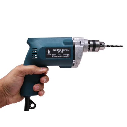 SPEAR SP-10 450W 10mm Electric Drill, Copper Armature, Forward/Reverse with Variable Speed Control (2600 RPM, Chuck 10 mm)
