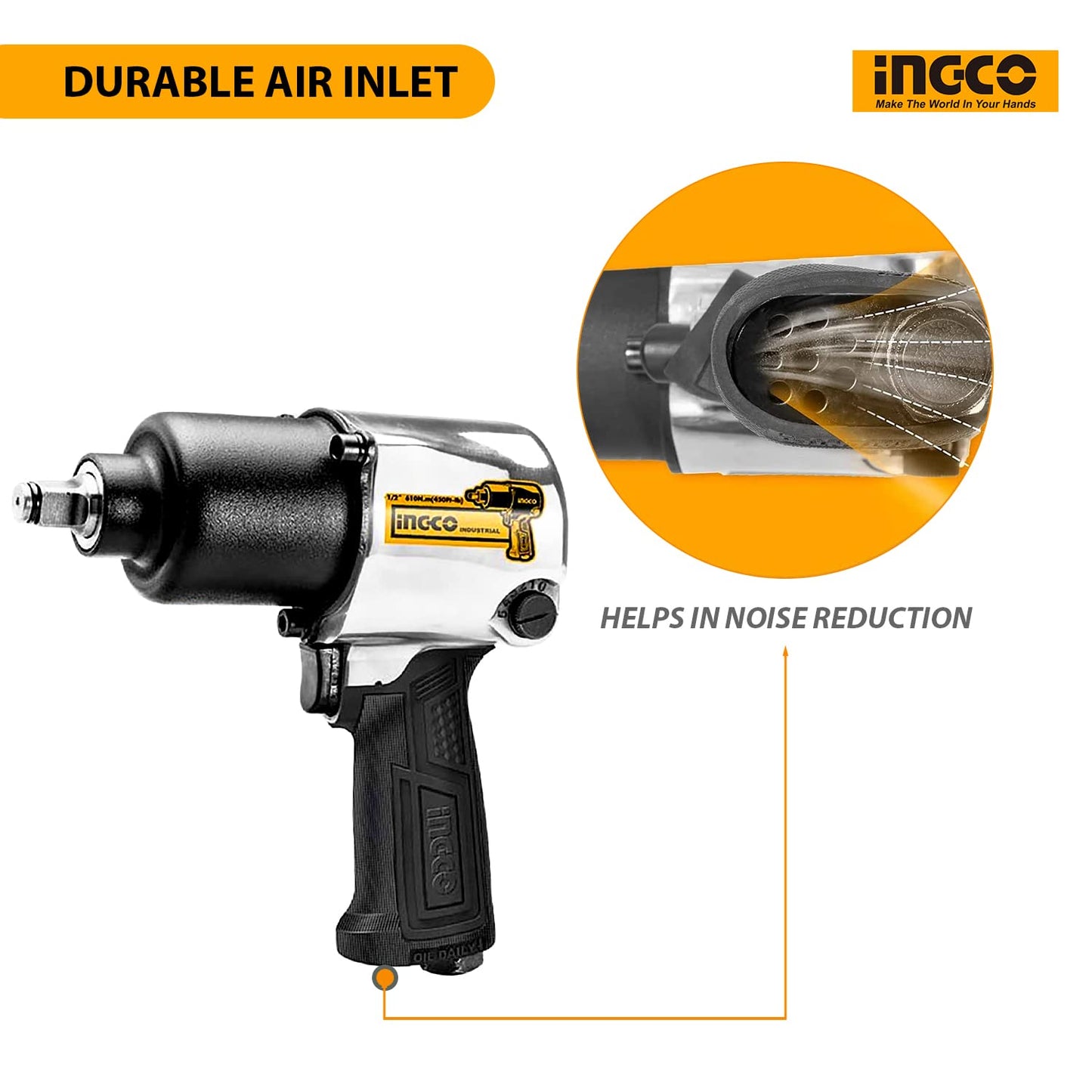 INGCO Air Impact Wrench 1/2" Drive (AIW12562)