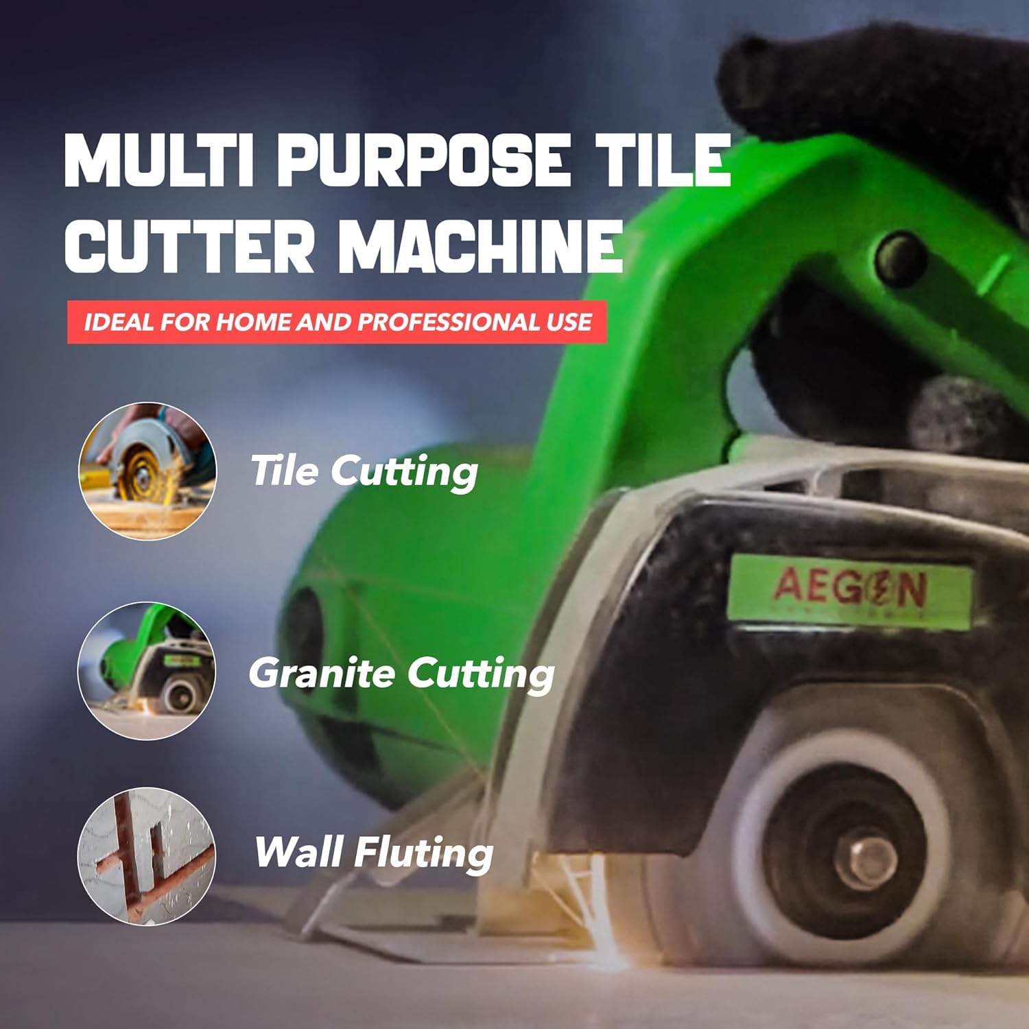 Buy Aegon AC4 - 4 inch Handheld Tile Cutter/Marble Cutter (1050 W ...