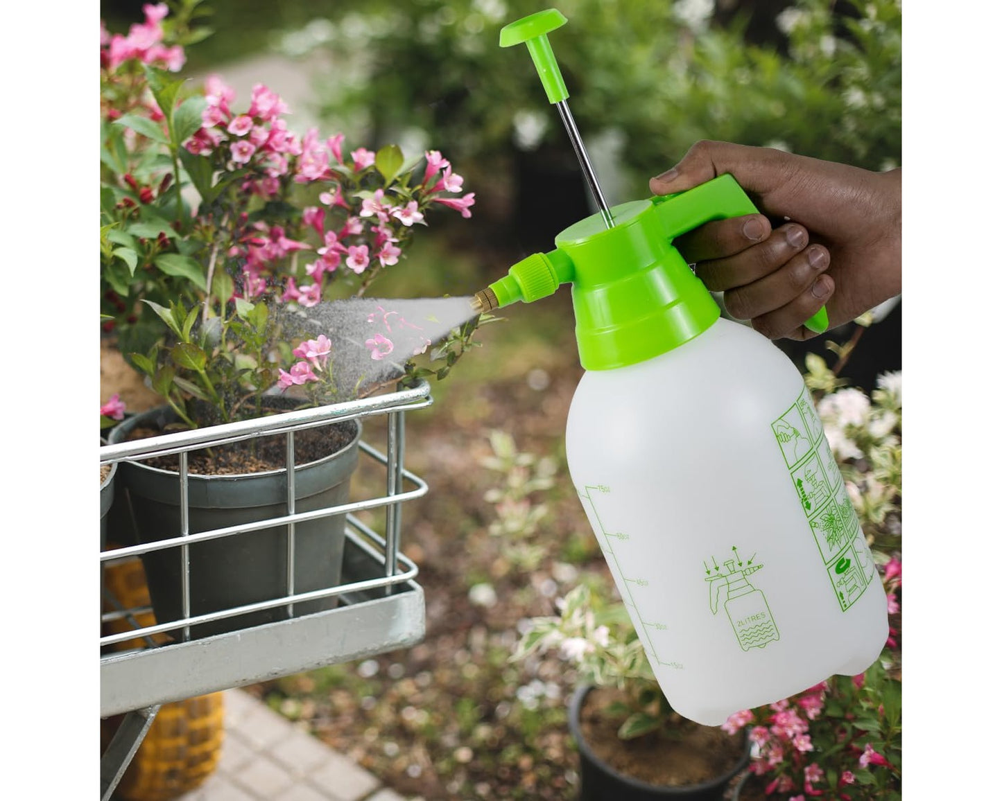 Spear 2L Water Sprayer: Garden Pump Pressure Sprayer with Ergonomic Design, Adjustable Spray Patterns, and Easy Refill for Plants, Car, Bike, and Home Garden