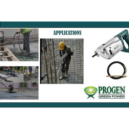 PROGEN 9035-HG Handheld Concrete Vibrator/Cement Soil Mixer with 3.5 meter Needle For Construction (1900 W, 50mm, 4800Rpm)
