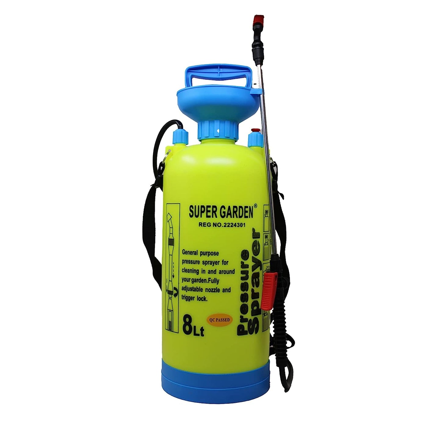 AEGON AMP8L - 8 Litre Pressure Garden Manual Sprayer for Agricultural, Home, Plant, and Pesticide Spraying