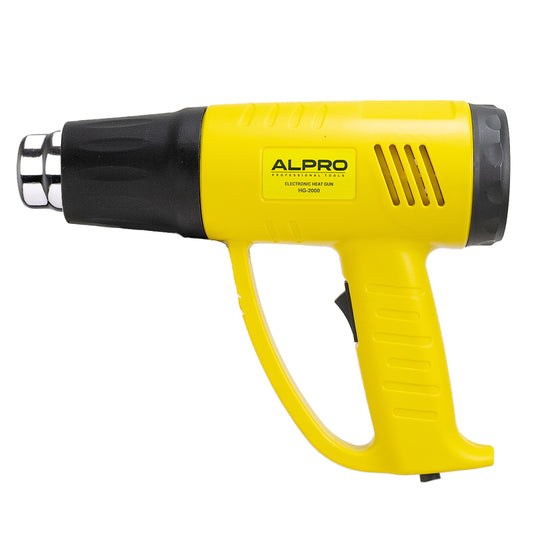 ALPRO 2000W Professional Hot Air Heat Gun with Steel Nozzle, Temperature Control, 2-Speed, Lightweight Design for Shrink Wrapping, Packing, Paint Removal, Industrial Applications