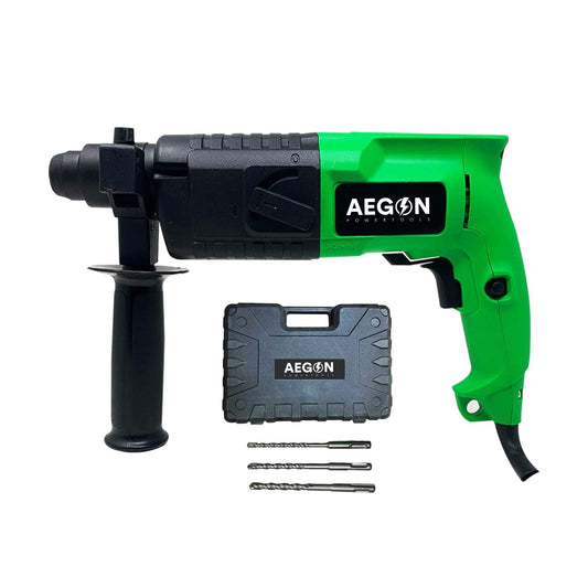 Aegon AHD201 - Heavy Duty / Variable Speed Rotary Hammer Drill (650 W, 20 mm, 800 Rpm, Green)