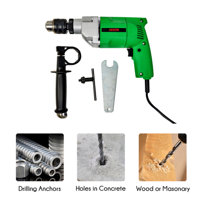 AEGON AID13 600W 13mm Impact Drill Machine for Drilling in Wall, Plastic, Wood