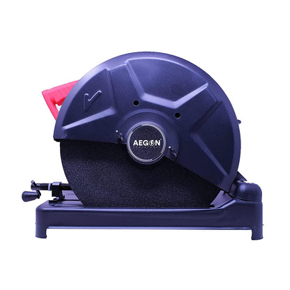 Aegon 14 Inch Chop Saw Machine with Locking Chain & Variable Speed Control For Cutting Metal, Steel Pipe, Tmt, Rebars, PVC Channels and Angles Metal Cutter (2000 W, 3800 Rpm, 355mm)