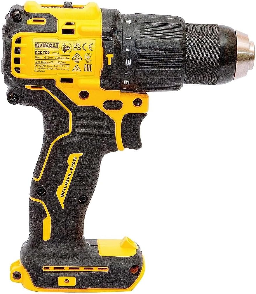 Dewalt DCD709N-XJ 18V XR Compact Brushless Hammer Drill Driver - Bare Unit