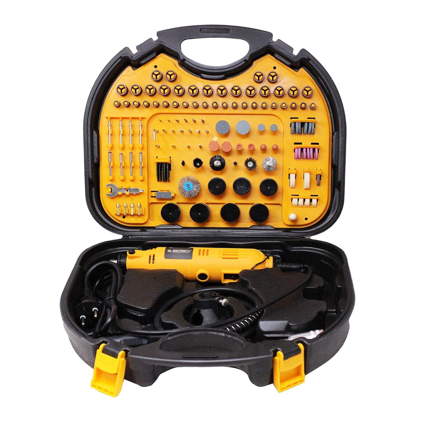 MAF PRO MG2525 Multifunctional Mini Rotary 252 Pieces Die Grinder Kit with Flexible Shaft and Variable Speed for Drilling, Sanding, Buffing, Polishing, Engraving