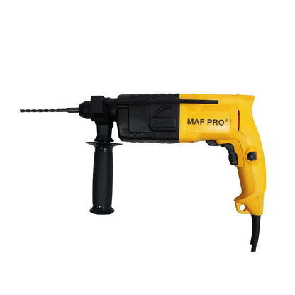 MAF PRO MRH5005 650 W, 22 mm, 850 Rpm, Heavy Duty SDS Plus Type Shank Variable Speed Reversible 2 Functions Rotary Hammer Drill with 3 Bits For Hammering & Drilling on Concrete, Masonry & Wood