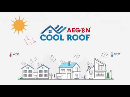 Aegon Cool Roof Coating - High SRI Heat Resistant, Terrace Cooling Paint (10 Ltrs, Covers 300 Sq.ft)
