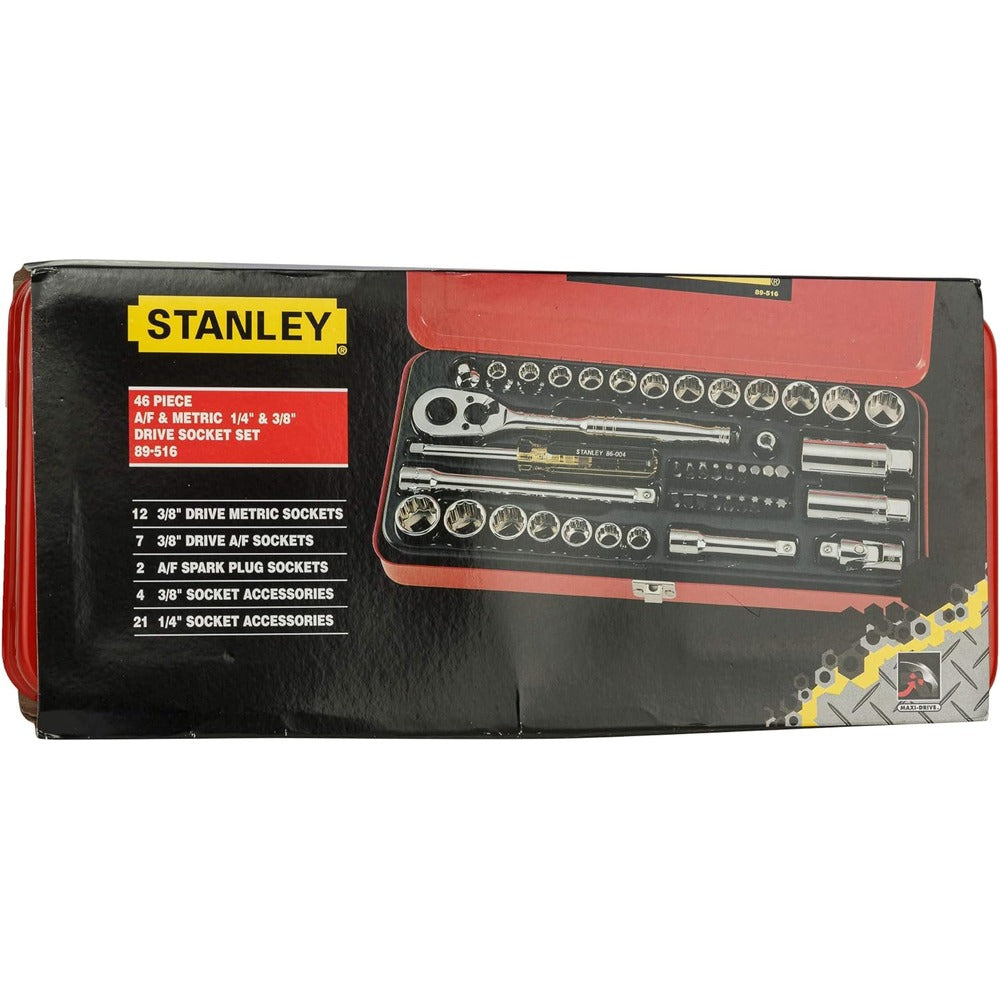 Stanley 89516 46-Piece 1/4 and 3/8 Drive Socket Bit Set