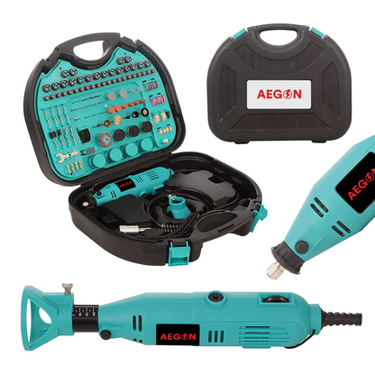 Aegon DGK252 - Multifunctional Mini Rotary Die Grinder Kit with Flexible Shaft (252 Pieces of Accessories)